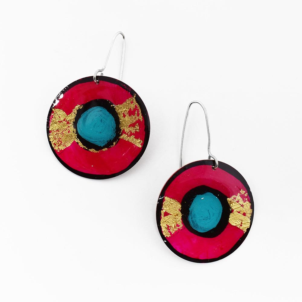 Blue Dot Earrings