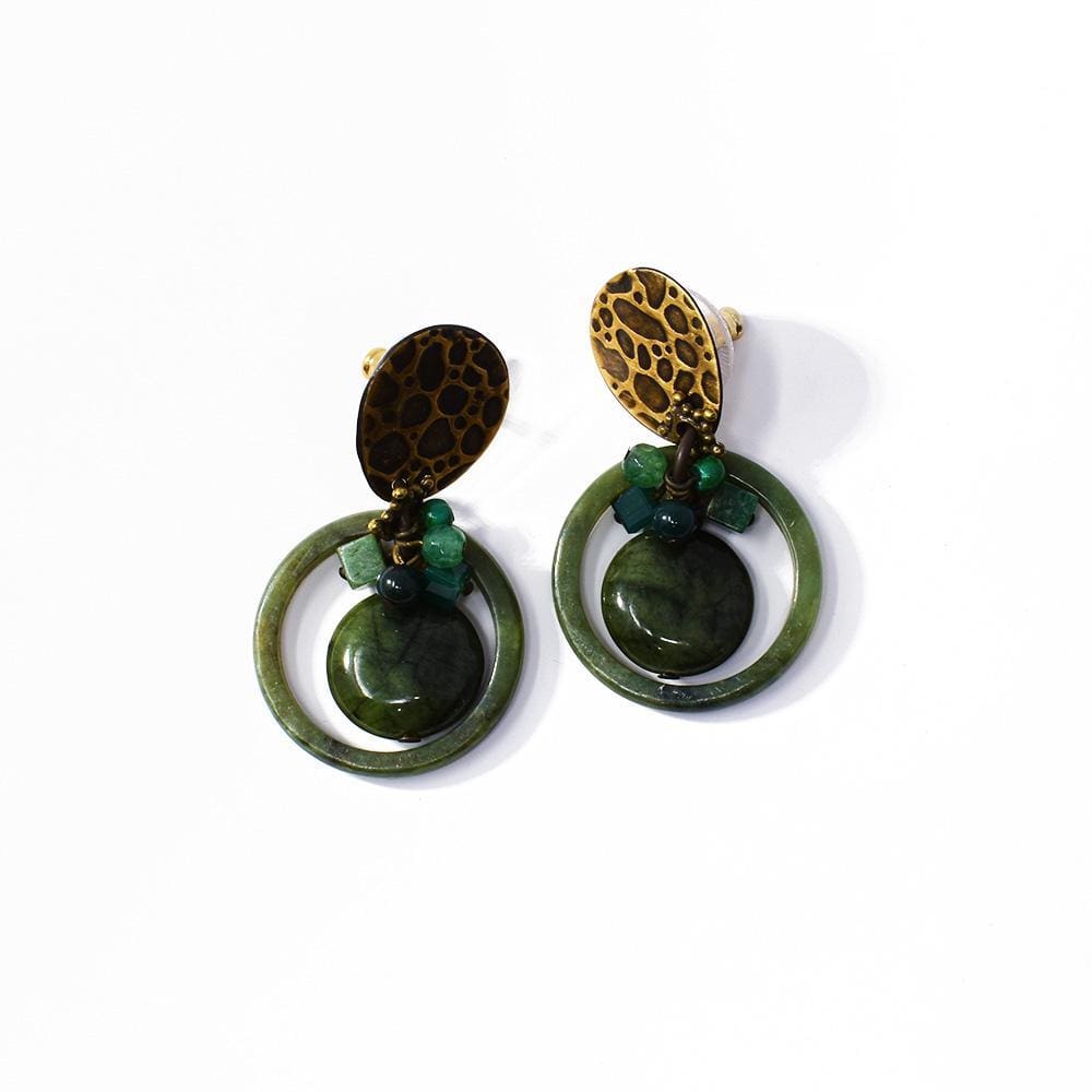 Harmony Jade Ring Earrings