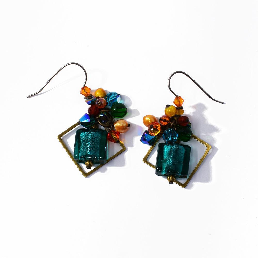 Square Galaxy Earrings