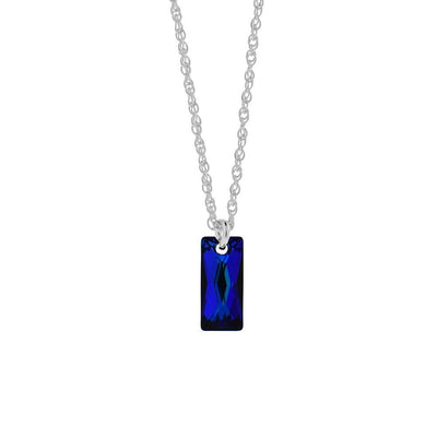Small Blue Crystal Necklace