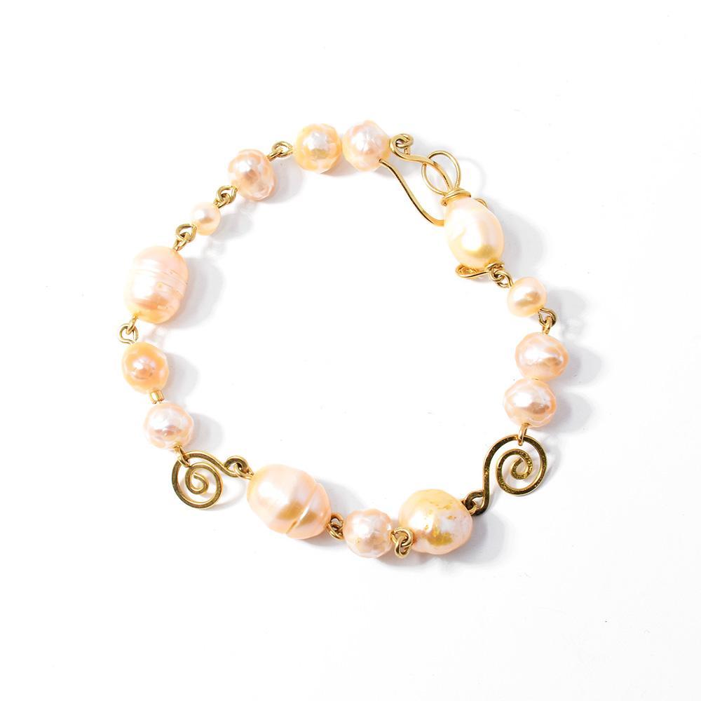 Champagne Cream Pearl Bracelet