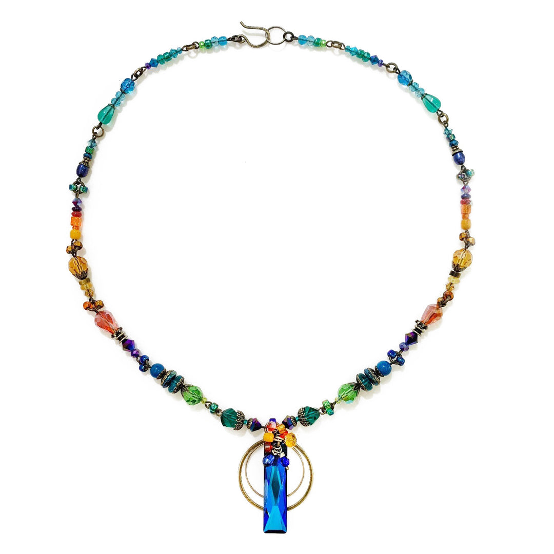 Galaxy Long Baguette Necklace by Honica.