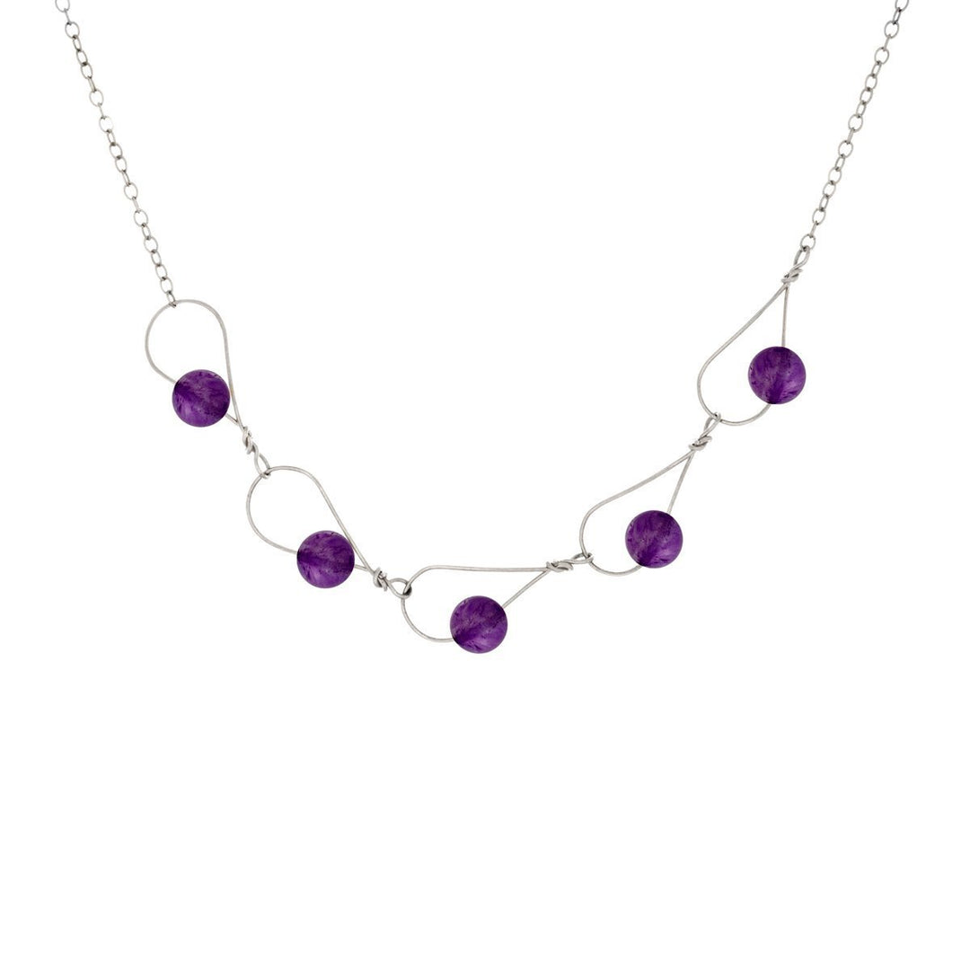 Rain Amethyst Segment Necklace