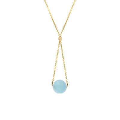 This Gold Fill Aquamarine Chandelier Necklace is hand crafted by artist Pamela Lauz. The necklace is made using 14k gold-filled chain and genuine aquamarine.  The necklace is 17" long and the pendant measures 1.5" x 0.5".