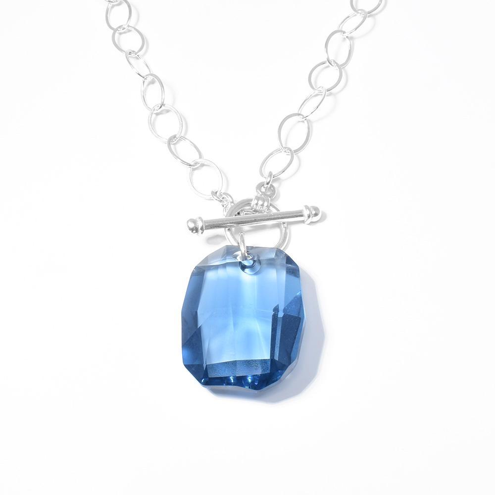 Denim Swarovski Crystal Pendant