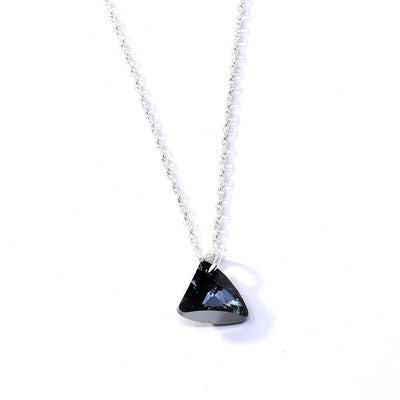 Triangular Grey Swarovski Crystal Necklace
