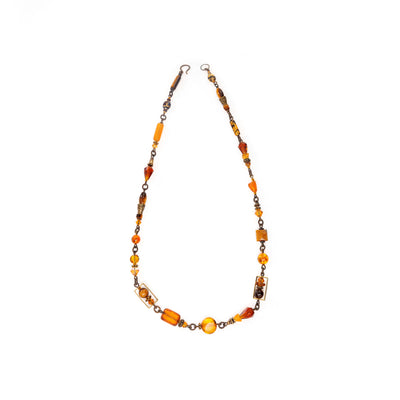 Elemental Amber Necklace hand crafted by artist Honica.