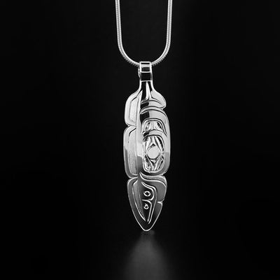 Sterling Silver Eagle Feather Pendant