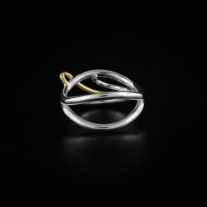 Silver & 14K Gold Flame Ring