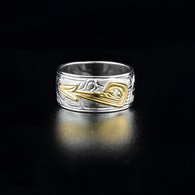 sterling silver and 14k gold hummingbird ring i