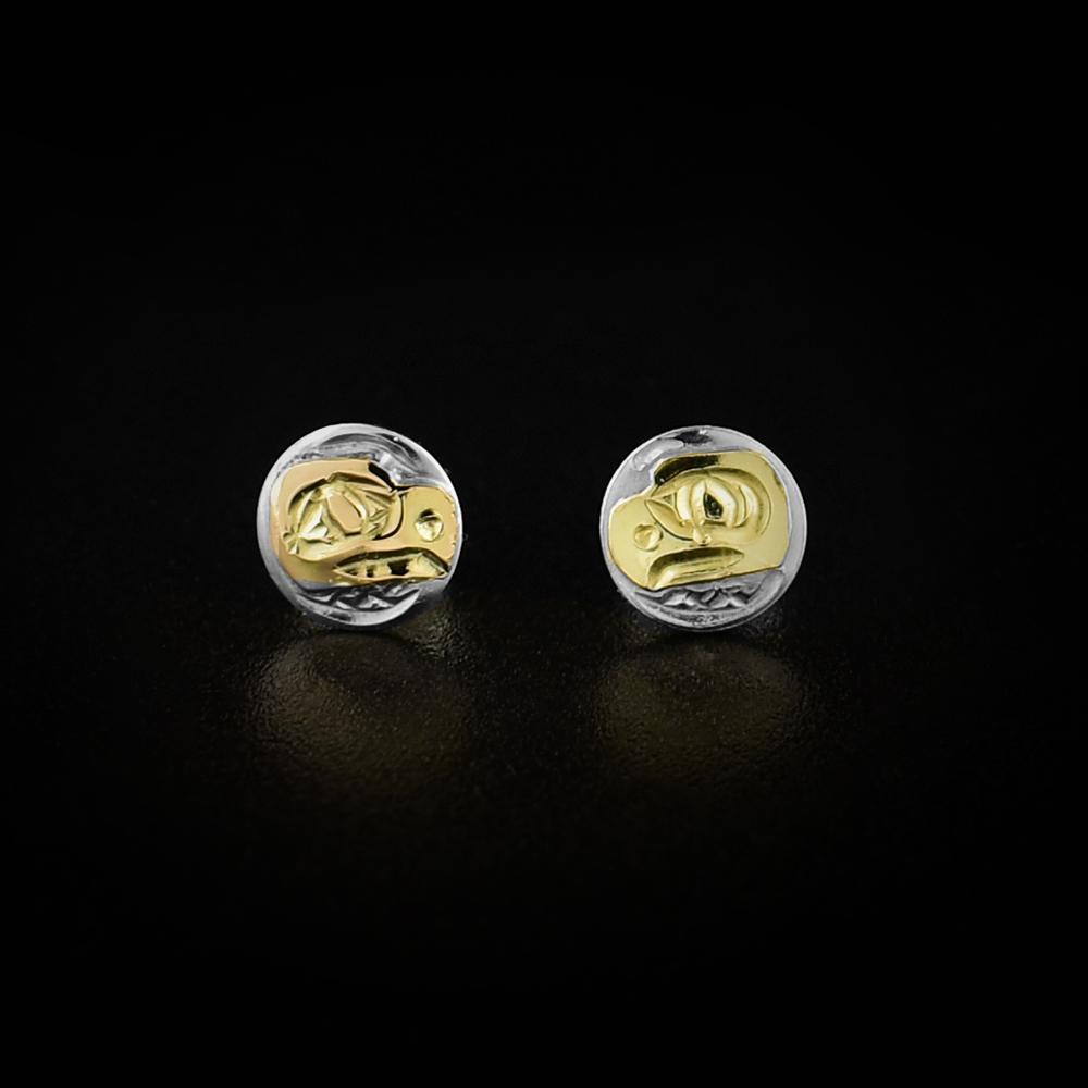 Mini Silver and Gold Eagle Studs