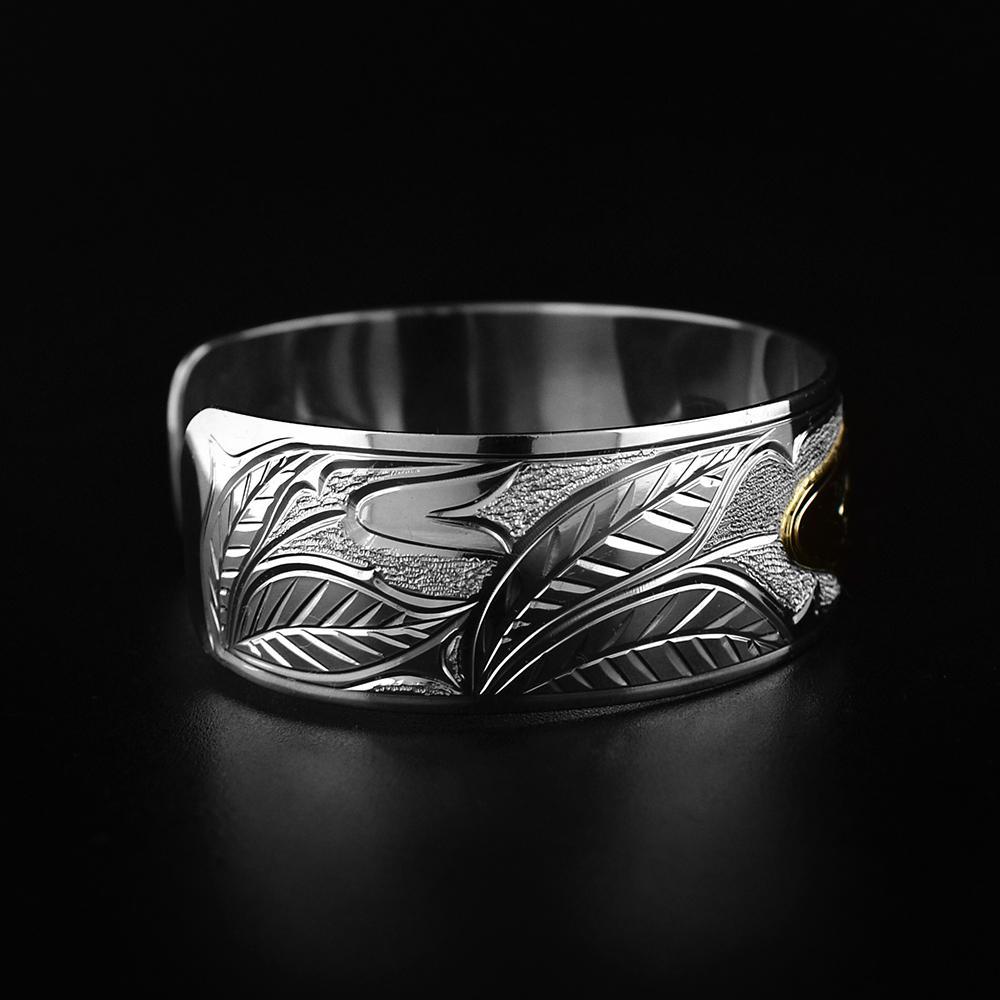 3/4" Hummingbird Silver and Gold Bracelet