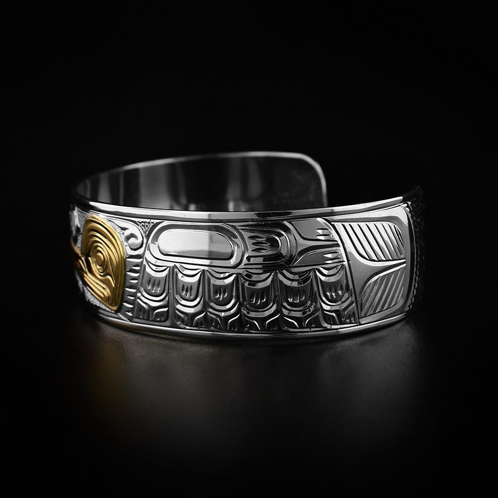 3/4" Hummingbird Silver and Gold Bracelet