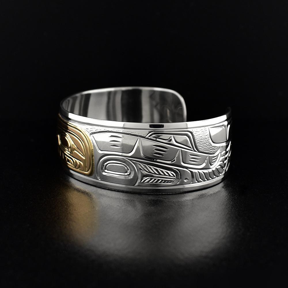 ¾” Silver and Gold Orca Bracelet