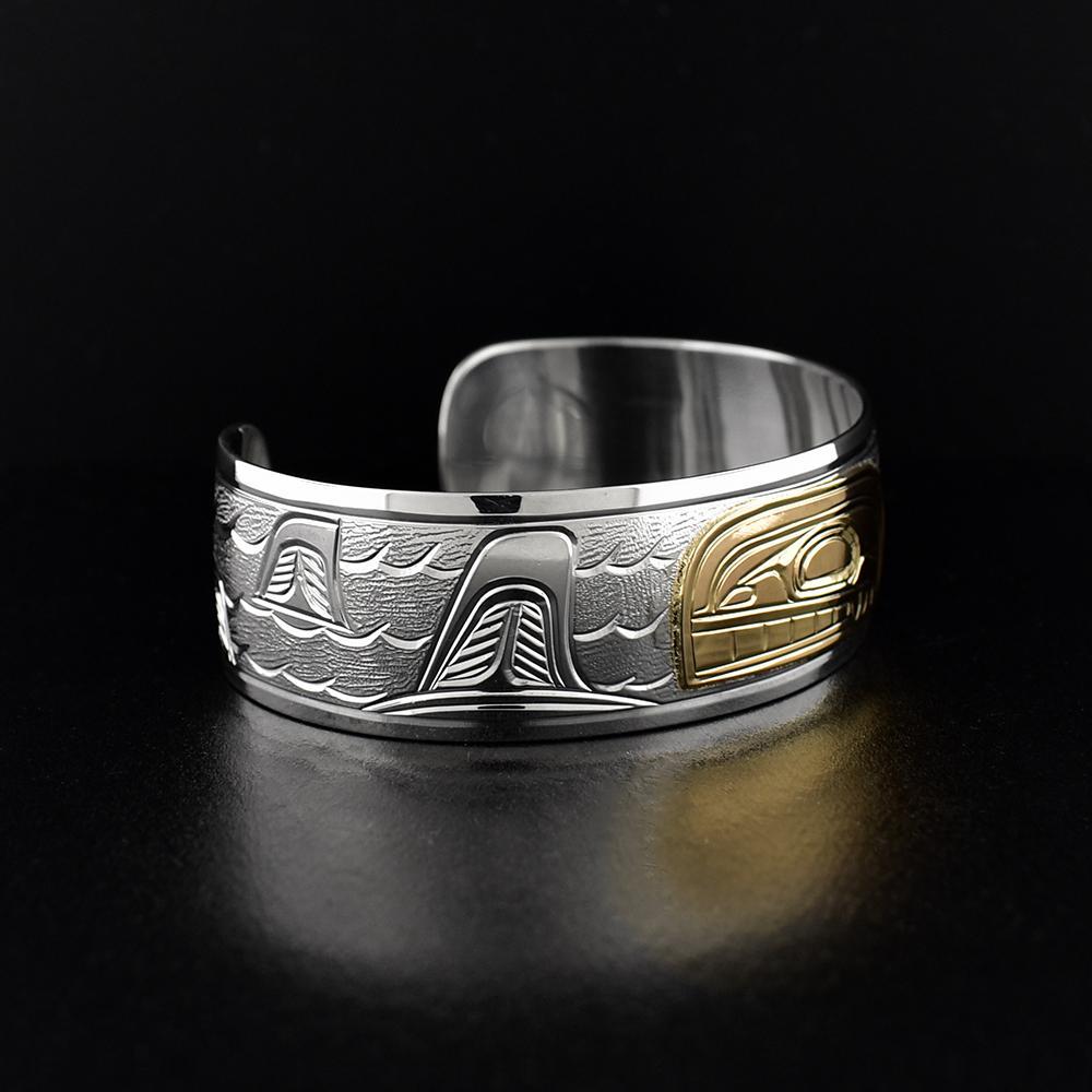 ¾” Silver and Gold Orca Bracelet