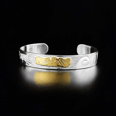 3/8" Silver and 14K Gold Otter Bracelet - Artina's Jewellery