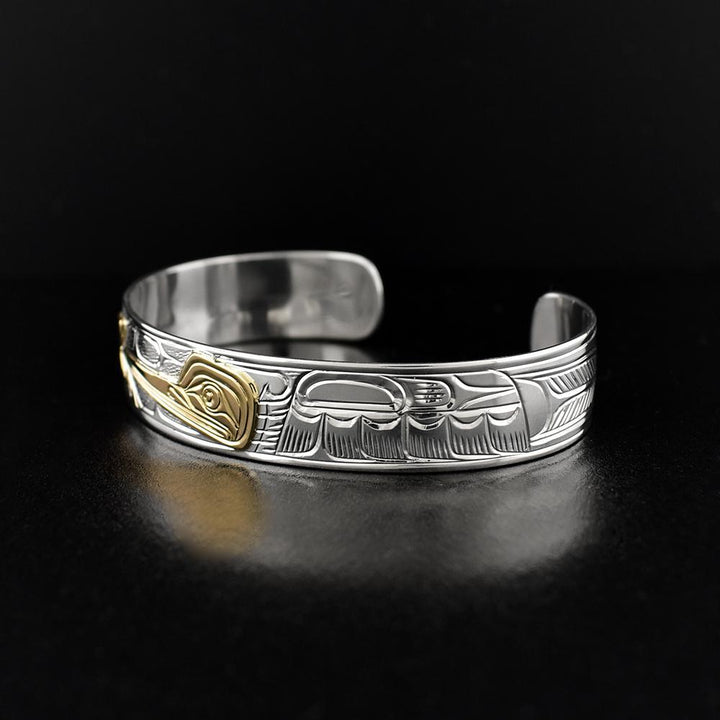 ½” Silver and Gold Hummingbird Bracelet