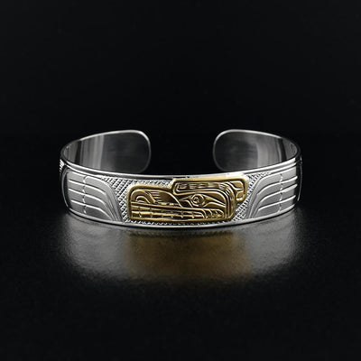 ½” Silver and Gold Bear Bracelet