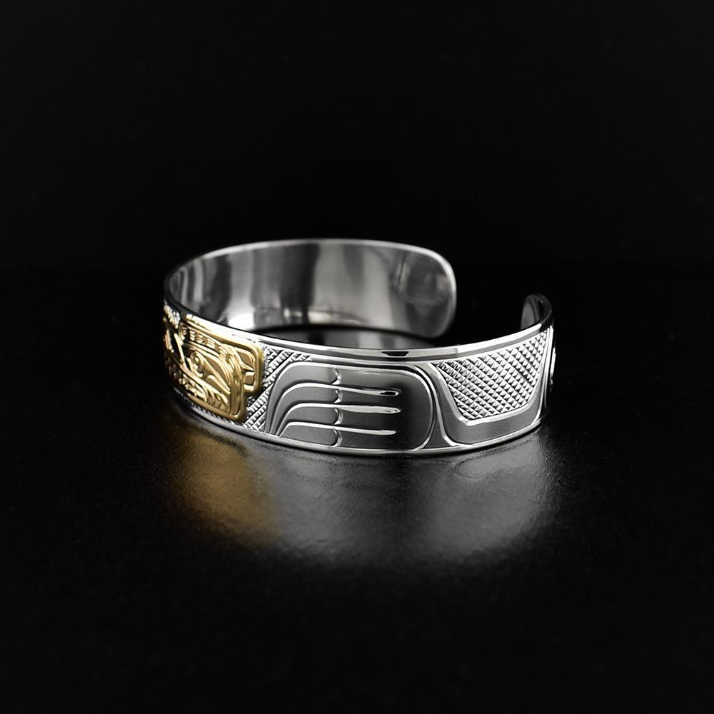 ½” Silver and Gold Bear Bracelet