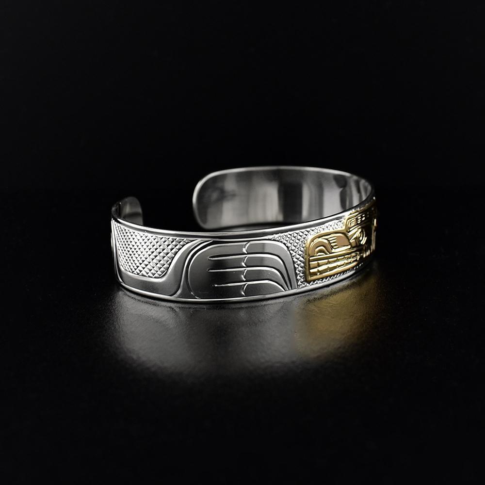 ½” Silver and Gold Bear Bracelet