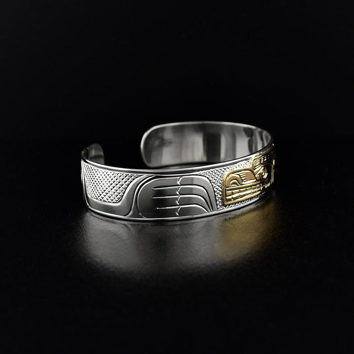 ½” Silver and Gold Bear Bracelet