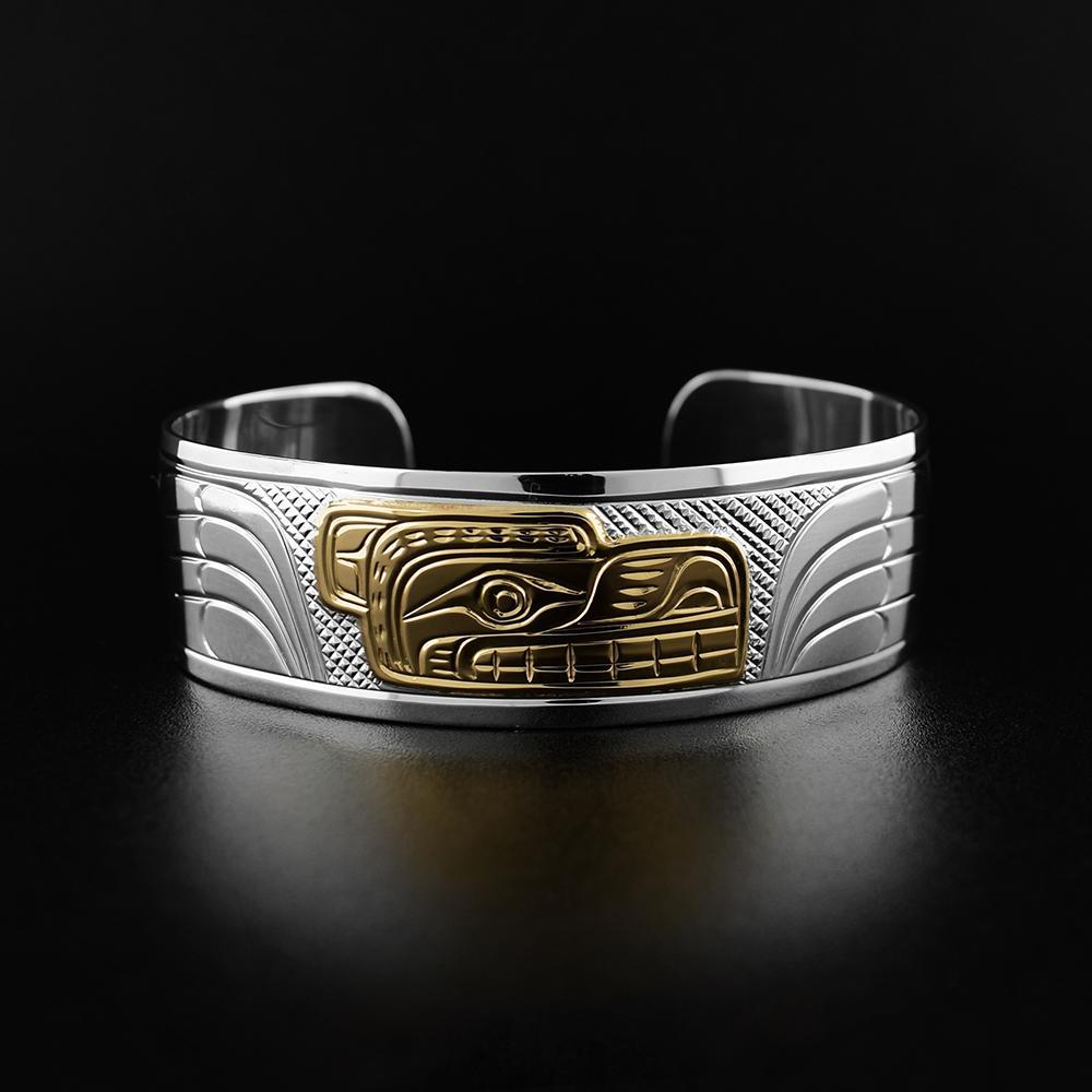 3/4” Silver and Gold Bear Bracelet