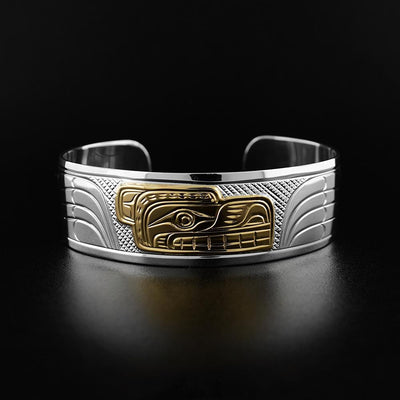 3/4” Silver and Gold Bear Bracelet