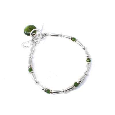 BC Jade and Silver Seeds Bracelet - Artina's Jewellery