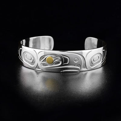 Sterling Silver and 18K Gold Eagle Cuff Bracelet