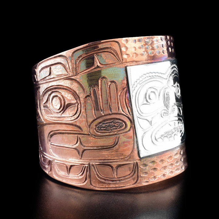 Sterling Silver and Copper 2.5" Man Bracelet - Artina's Jewellery