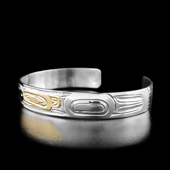 Sterling Silver and 14K Gold 3/8" Eagle Bracelet - Artina's Jewellery