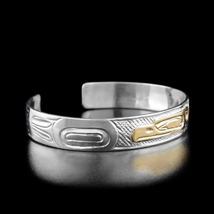 Sterling Silver and 14K Gold 3/8" Eagle Bracelet - Artina's Jewellery