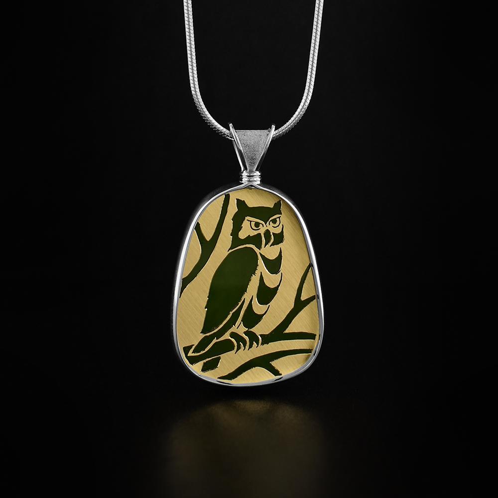 BC Jade Owl Pendant