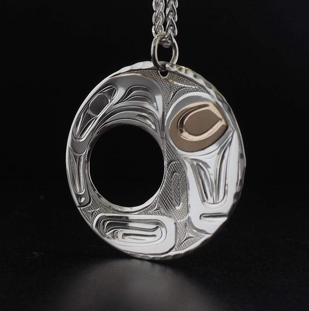 Round Cut Out Eagle Pendant