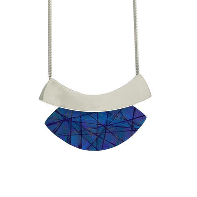 Blue Titanium Collar Necklace