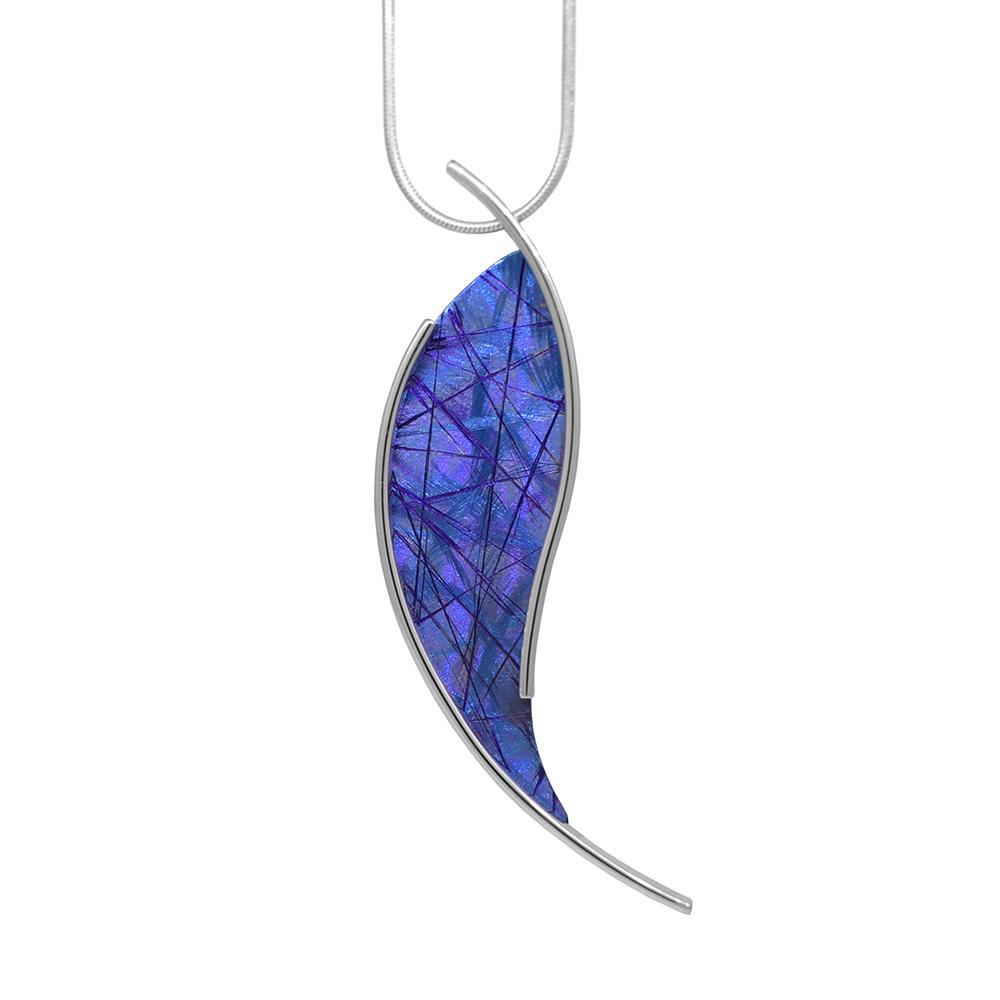 Wave Drop Titanium Necklace