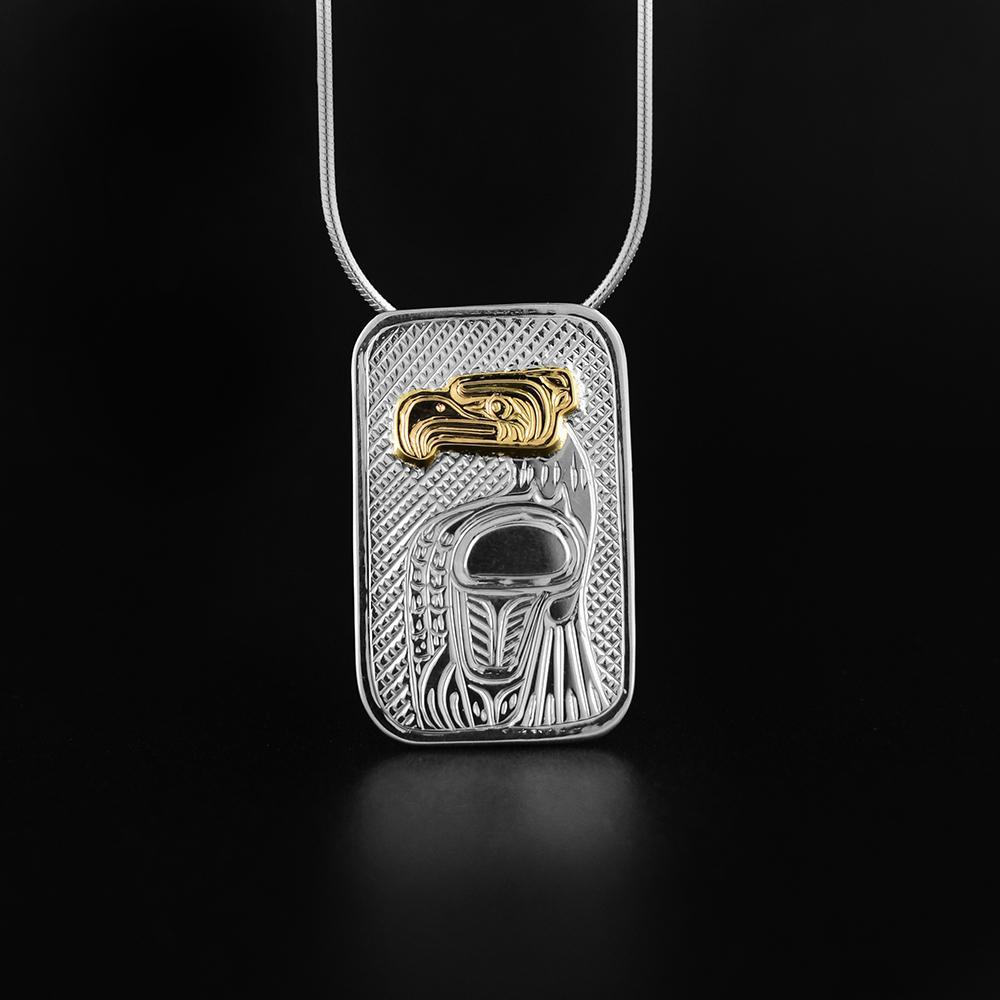Silver and Gold Eagle Pendant