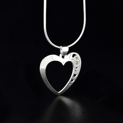 Sterling Silver and 18K Gold Eagle Heart Pendant