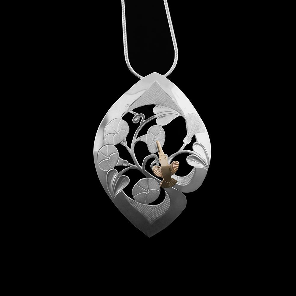 Oval Hummingbird Pendant
