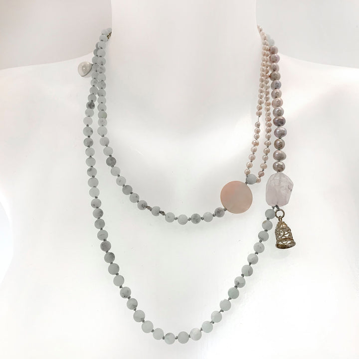 Shell with Rose Quartz Necklace