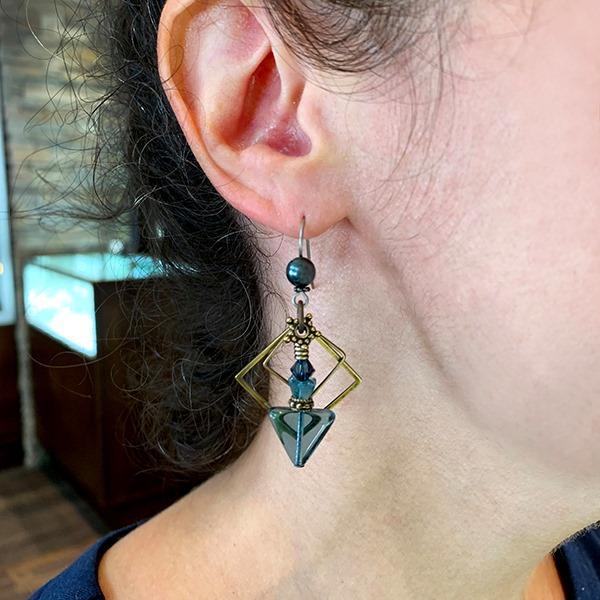 Tofino Blue Arrow Earrings