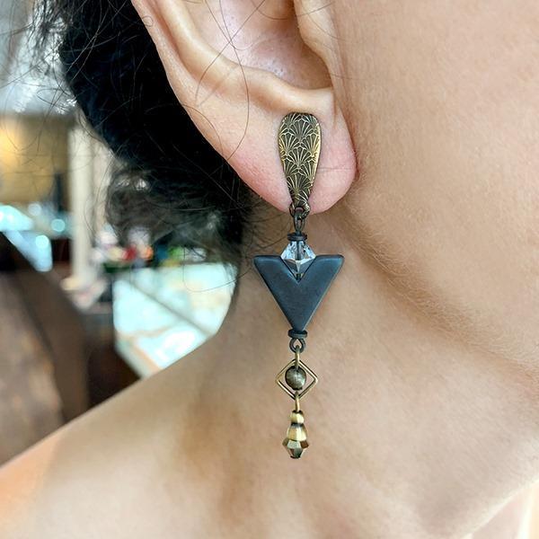 Silver Mist Arrow Earrings