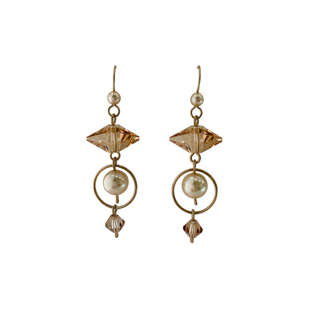 Champagne Cream Drop Earrings