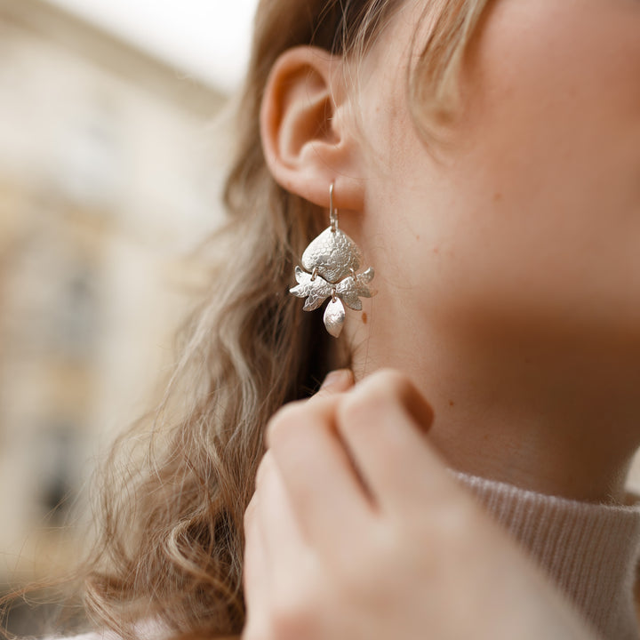 Sterling Silver Waratah Earrings - Artina's Jewellery