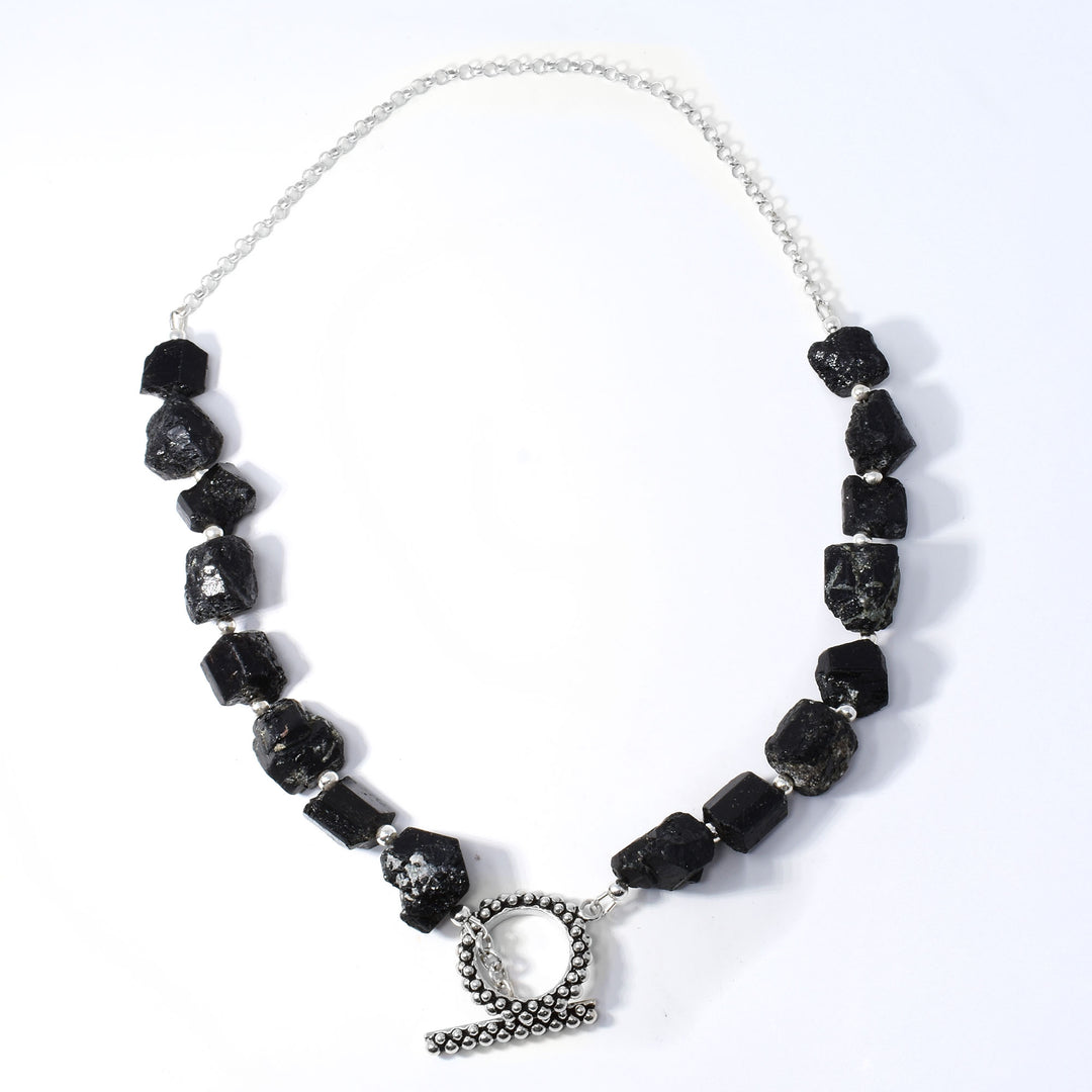 Black Tourmaline Nugget Necklace
