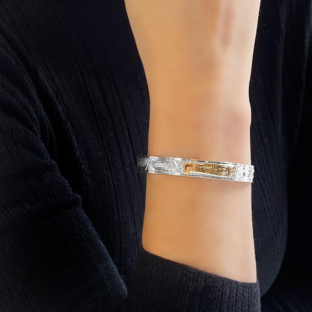 3/8” Silver and Gold Eagle Bracelet