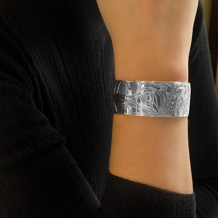 1" Silver Hummingbird Bracelet