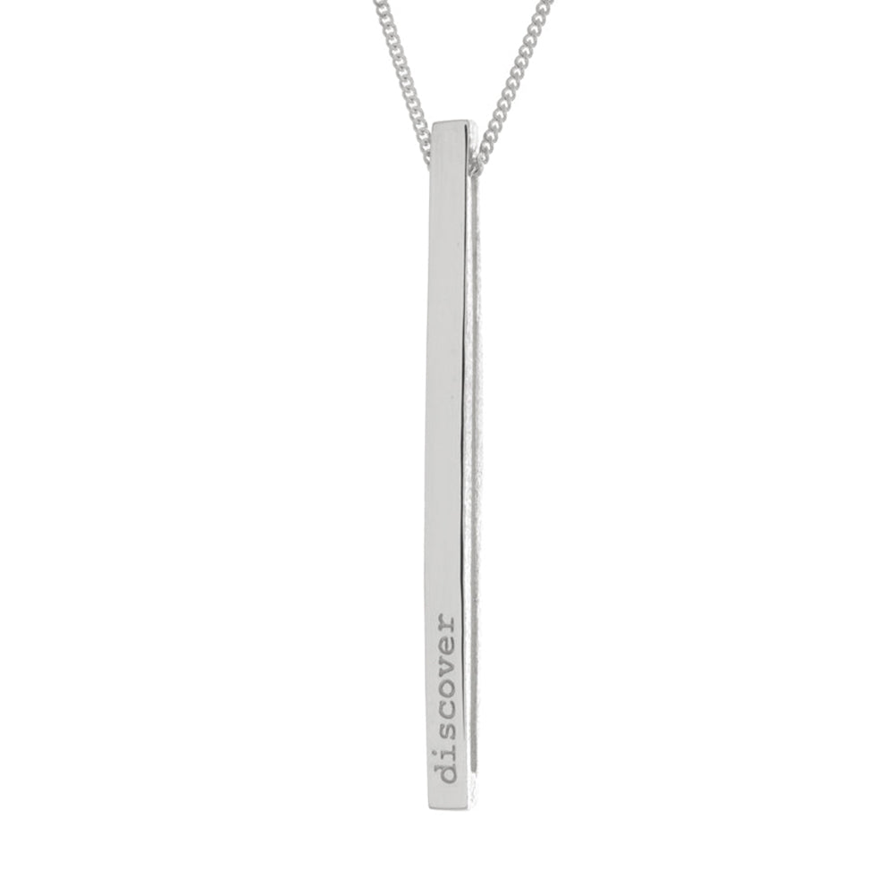 Celebrate and Discover Mantra Bar Necklace