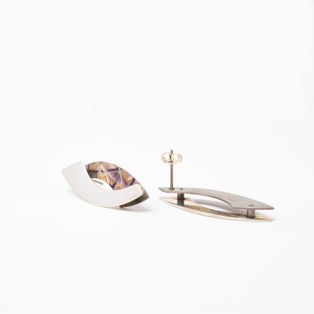 Colour Waves Titanium Stud Earrings