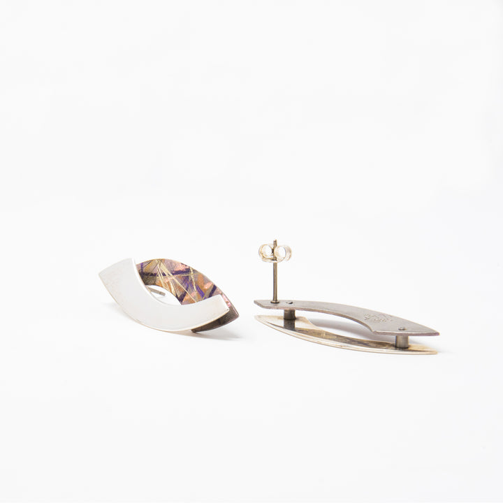 Colour Waves Titanium Stud Earrings